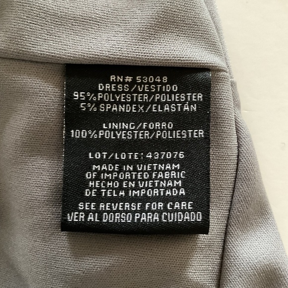 NW Nightway All Over Sequined Cocktail Dress Sz 10 Gunmetal Ruffled Hem Padded - Picture 12 of 16